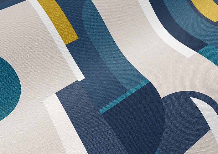 Archways, Navy - Roman Blind - Image 4